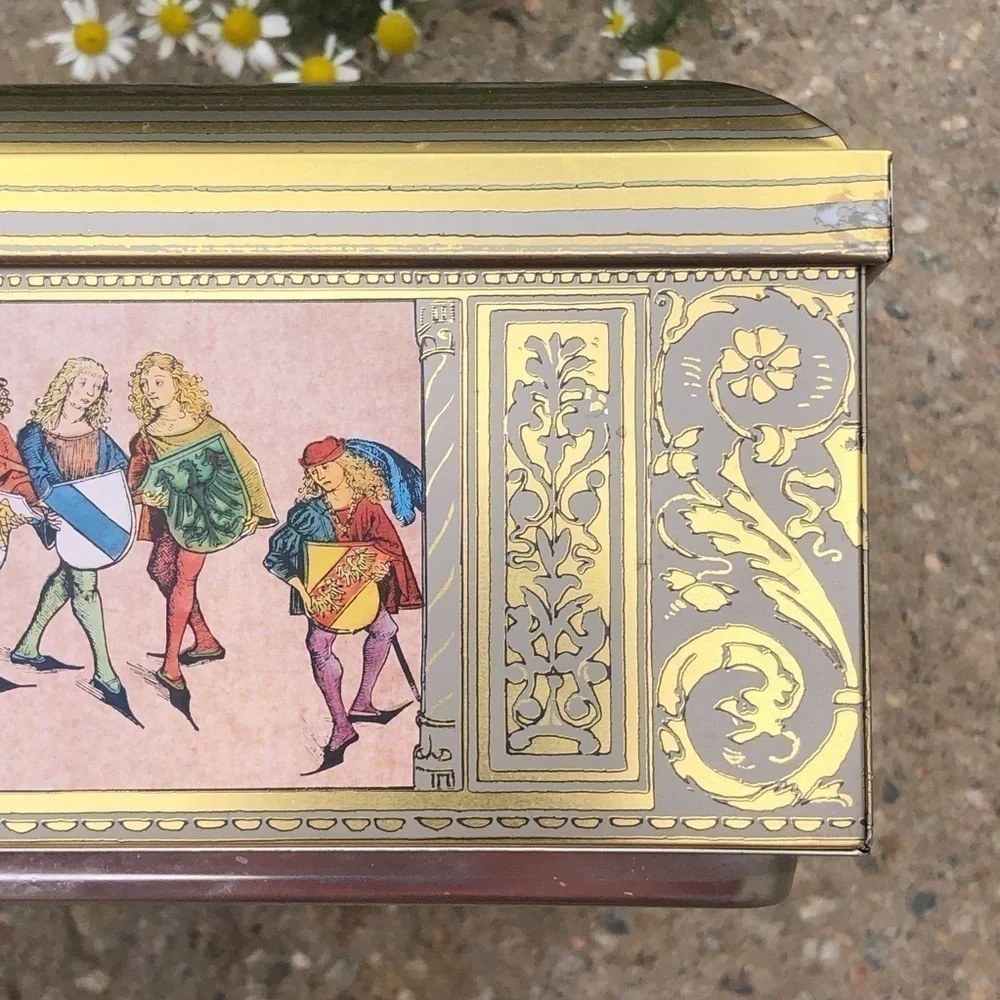 Vintage Lebkuchen Schmidt Biscuit Tin - German Treasure Chest